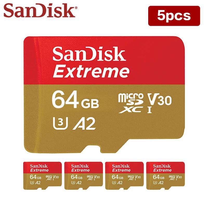 SanDisk ͽƮ SDXC UHS-I ÷ ޸ ī, ޴ ƮϿ TF ī, 32GB, 64GB, 128GB, A2, U3, 4K MicroSD 